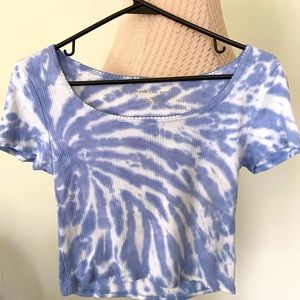 American eagle tie-dye crop top